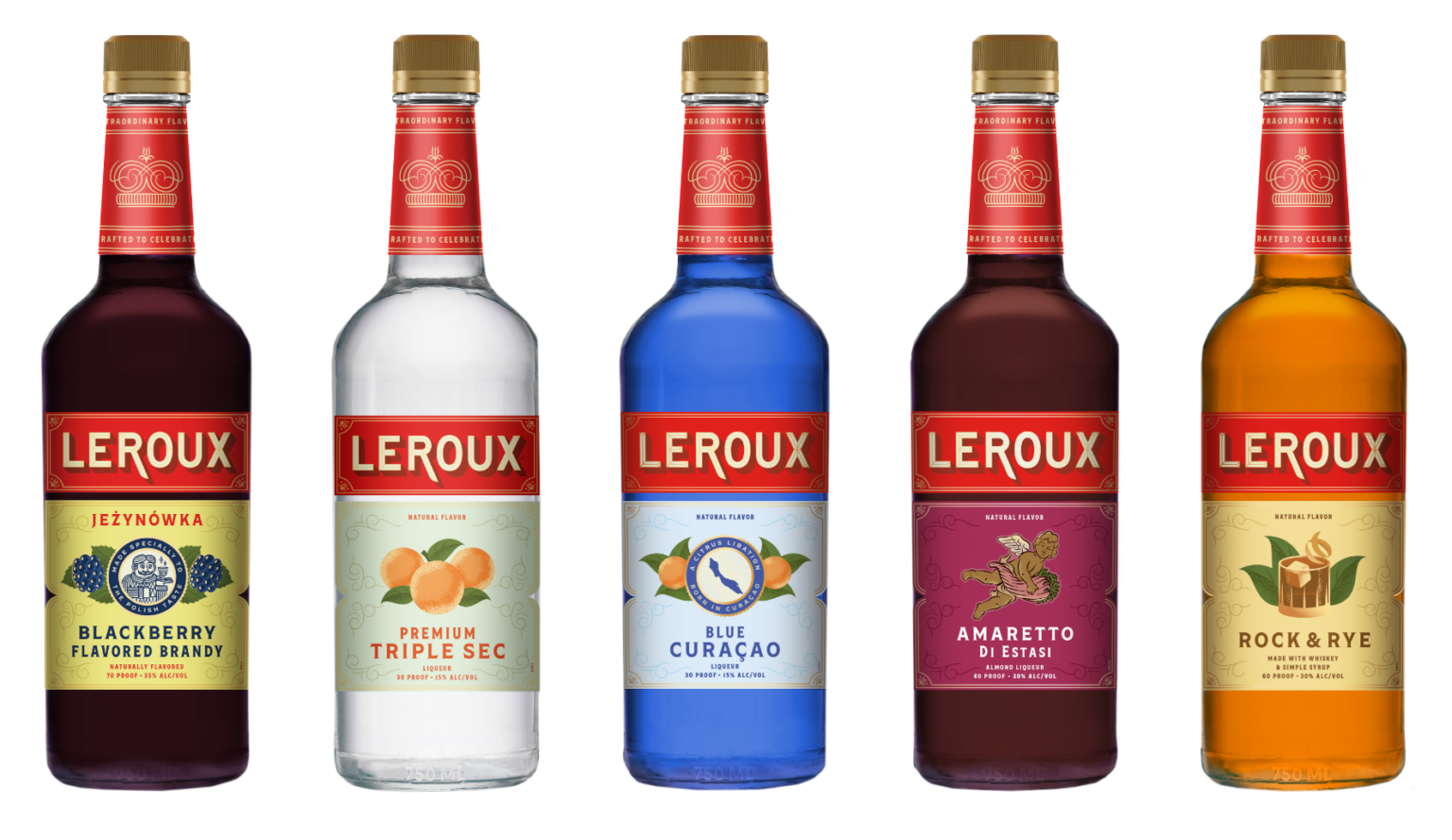 Leroux Flavored brandies, liqueurs and schnapps